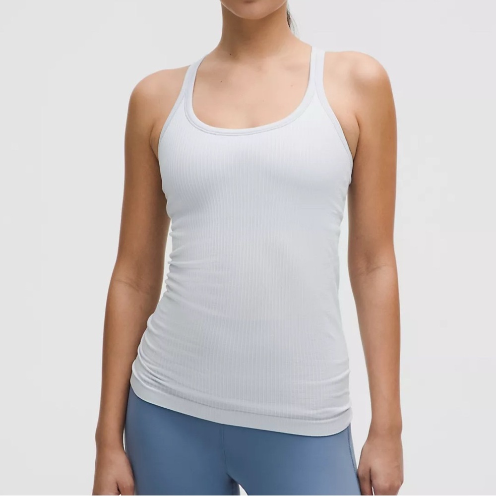 Lululemon Athletica White Ebb to Street Tank Top